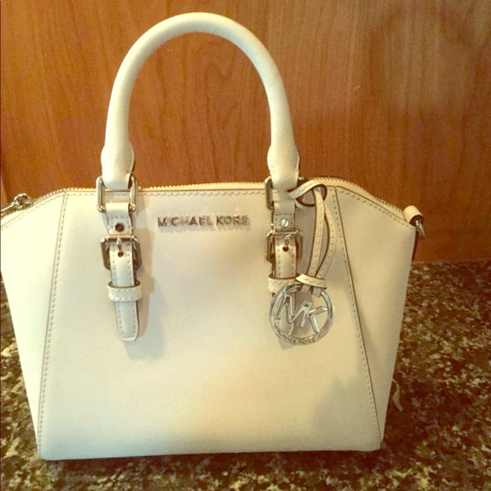 NWOT Michael Kors small white Tote Purse